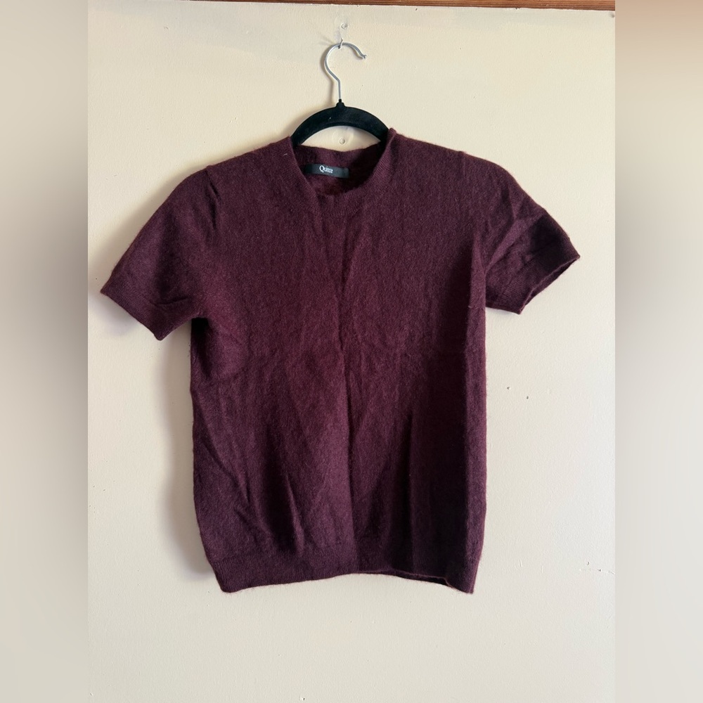 Quince Women's Burgundy Crewneck Top